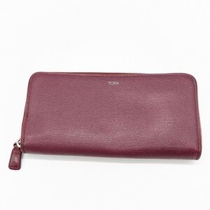 Tumi Plum Purple Leather Wallet